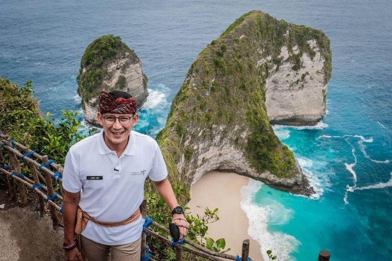 Menparekraf Sandiaga Uno di Nusa Penida