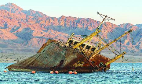 Ilustrasi kapal karam.(Arab News)