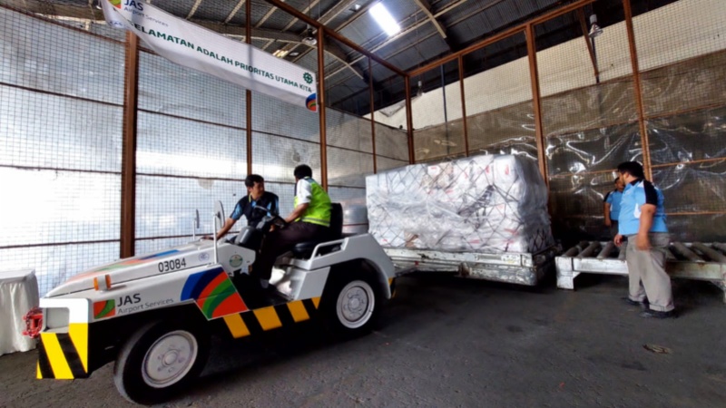 Kargo bantuan kemanusiaan Indonesia yang ditangani JAS