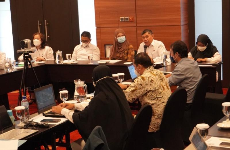 Kepala Badan Riset dan Sumber Daya Manusia Kelautan dan Perikanan (BRSDM) KKP I Nyoman Radiarta saat membuka National Project Board (NBP) Program ATSEA-2 di Bogor, Jawa Barat.