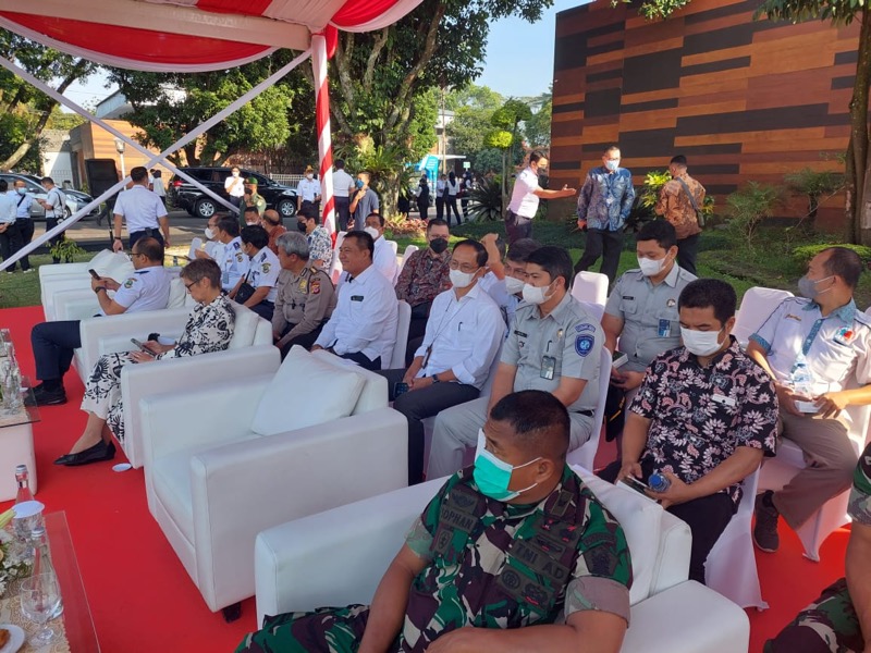 PT Jasa Raharja Cabang Utama Jawa Barat turut hadir mengikuti Kegiatan Hari Ulang Tahun (HUT) PT KAI (Kereta Api Indonesia) yang ke-77 tahun, di Gedung Pusdiklat Kota Bandung, Rabu (28/9/2022). Foto: istimewa.
