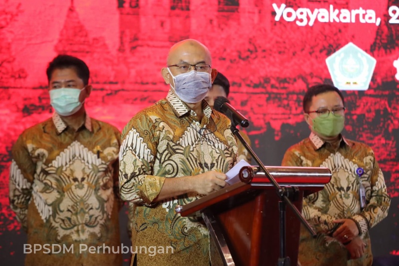 Kepala BPSDMP Djoko Sasono di sela pembukaan Rakornis