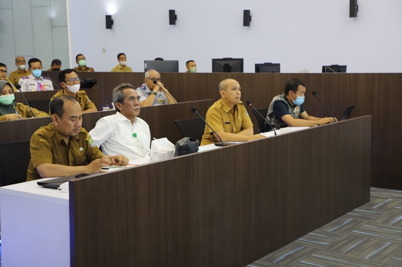 Pemerintah Kota Bekasi (Pemkot) mengikuti Penilaian Evaluasi dalam Rangka Program Gerakan Menuju Smart City 2022 yang diselenggarakan oleh Kementerian Kominfo RI di Ruang Utama Command Center Pemerintah Kota Bekasi, Senin (3/10/2022). Foto: istimewa.
