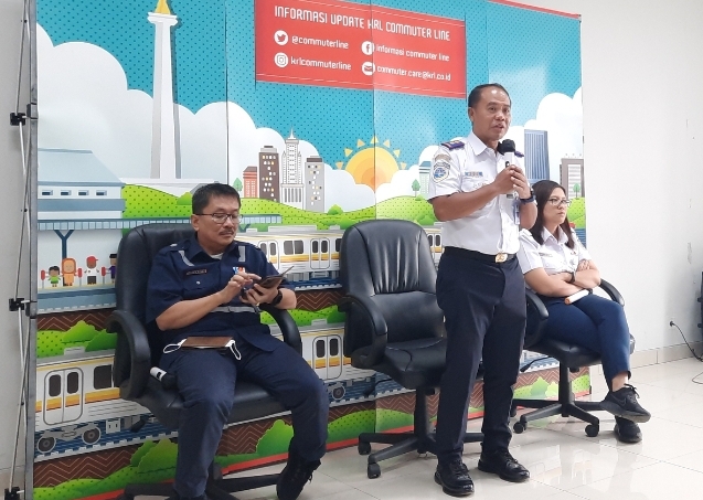 Konferensi pers KAI Commuterline bersama Balai Teknik Perkeretaapian Kelas I Wilayah Jakarta & Banten dan PT KAI, Senin (10/10/2022)