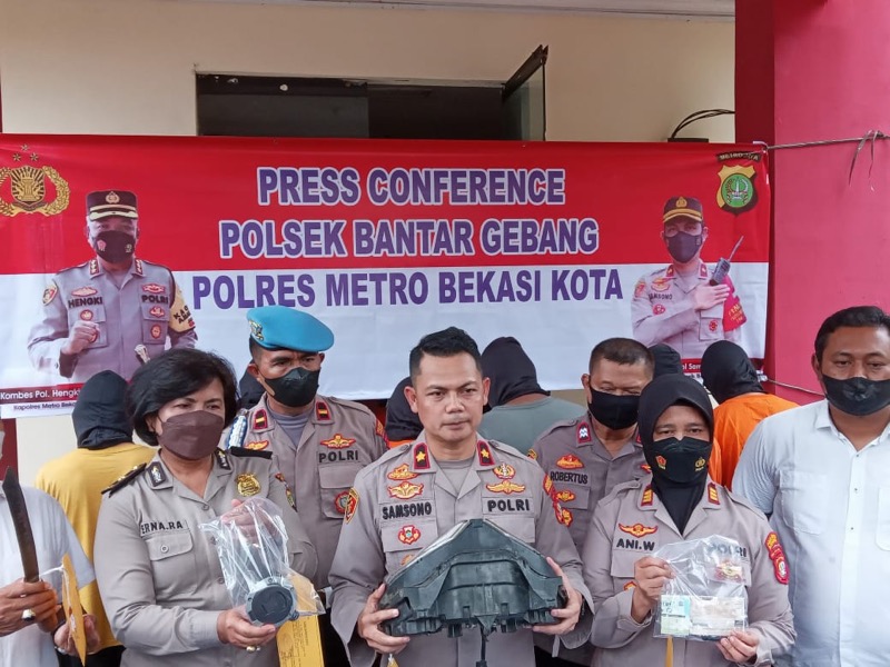 Jajaran Unit reskrim Polsek Bantargebang berhasil mengungkap kasus Pencurian Kendaraan Motor (Curanmor). Foto: istimewa.