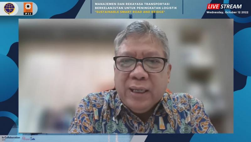 Anggota BPJT Unsur Profesi Kementerian PUPR Koentjahjo Pamboedi dalam diskusi yang diselenggarkan secara hibrid, Rabu (12/10/2022).