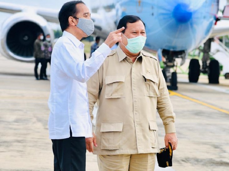 Presiden Jokowi dan Menhan Prabowo Subianto.