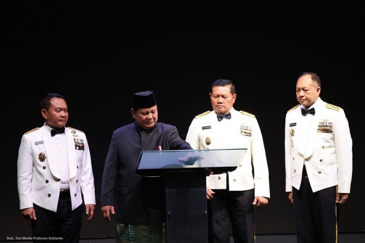 Menteri Pertahanan (Menhan) Prabowo Subianto dan para Kepala Staf TNI.