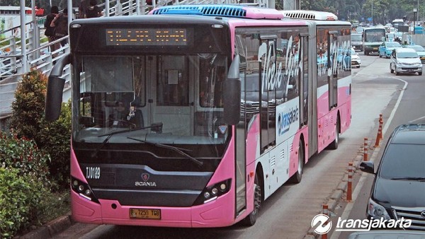 Bus Transjakarta Pink Khusus Wanita (Foto: dok. Transjakarta