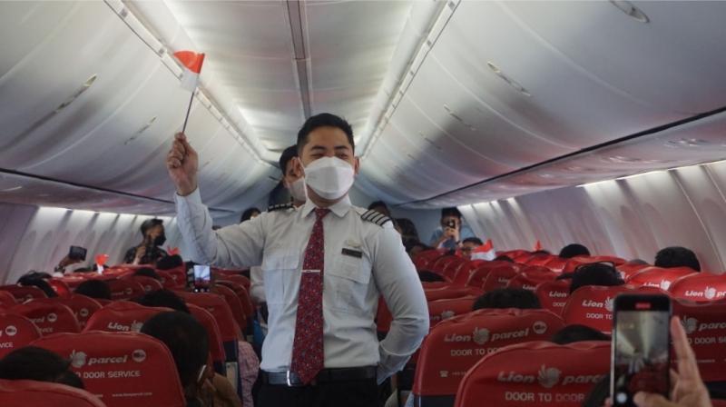 Pilot maskapai Lion Air Group saat memperingati Hari Pahlawan Nasional beberapa waktu lalu. (Ilustrasi)