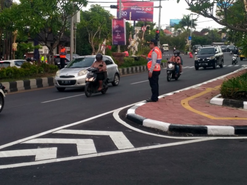 Suasana ketertiban si ruas jalan Bali (Ditjen Hubdat)