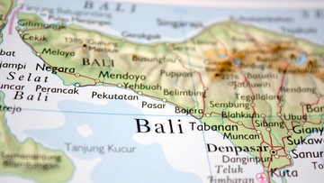 Ilustrasi peta Bali. (Foto: iStock/thisbevos)