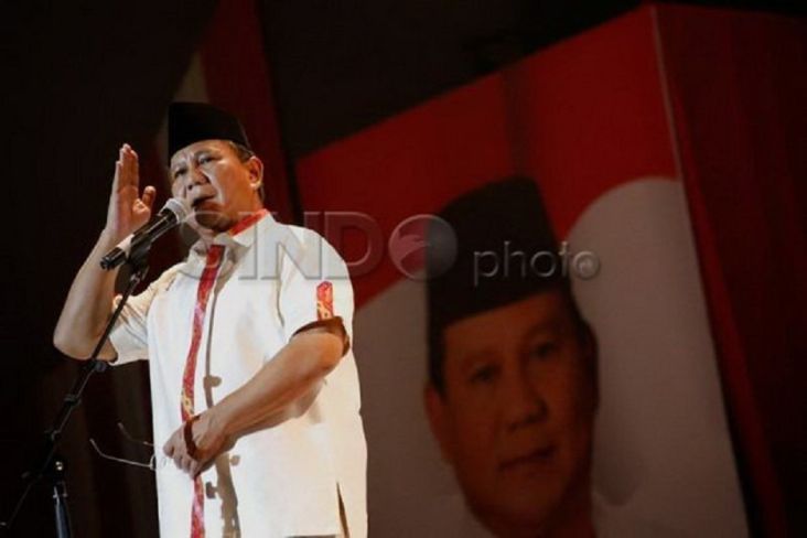 Ketua Umum Partai Gerindra yang juga Menhan Prabowo Subianto menduduki puncak elektabilitas Capres 2024.