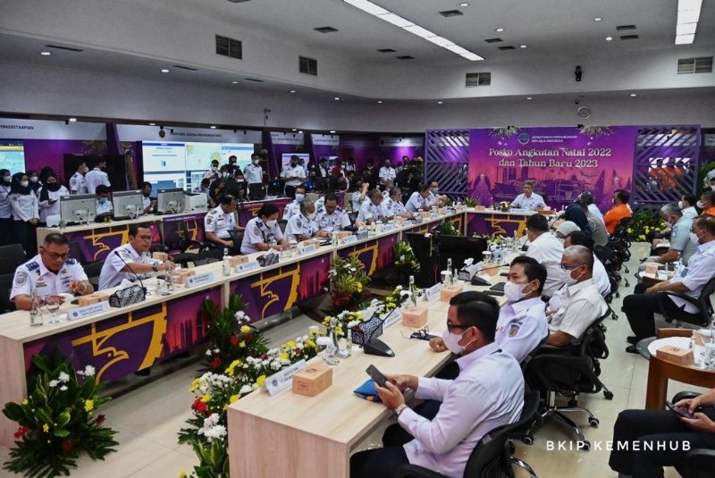 Suasana Posko Terpadu Kemenhub hari ini
