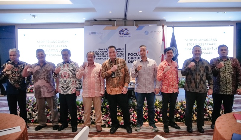 PT Jasa Raharja menggelar Focus Group Discussion (FGD) bersama seluruh stakeholder dan masyarakat, di Pullman Jakarta, Senin (19/12/2022). Foto: istimewa.