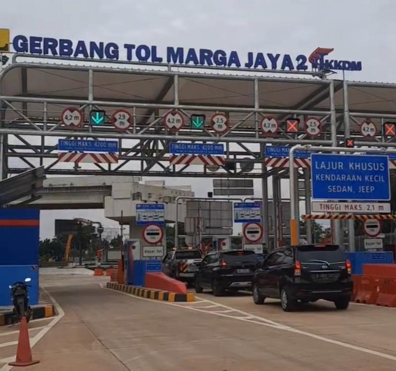 Gerbang Tol Marga Jaya 2 di Kota Bekasi sudah dibuka sebagai layanan dari Tol Becakayu.