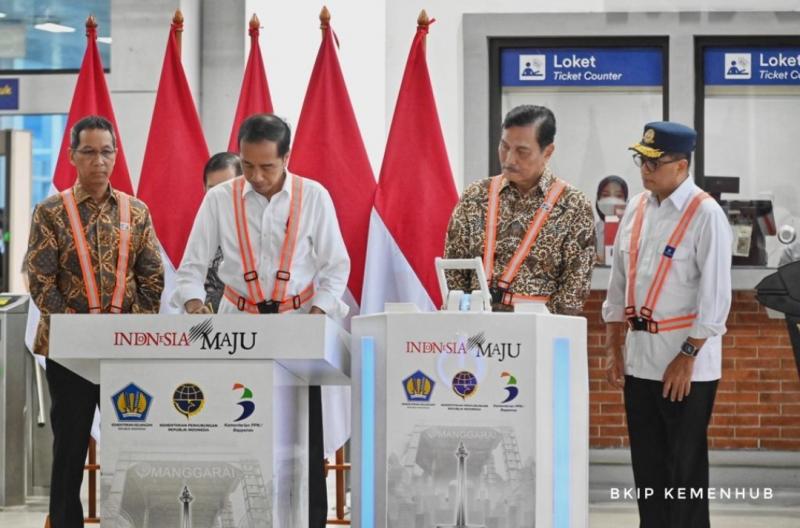 Peresmian pengembangan Stasiun Manggarai oleh Presiden Jokowi, Senin (26/12/2022).