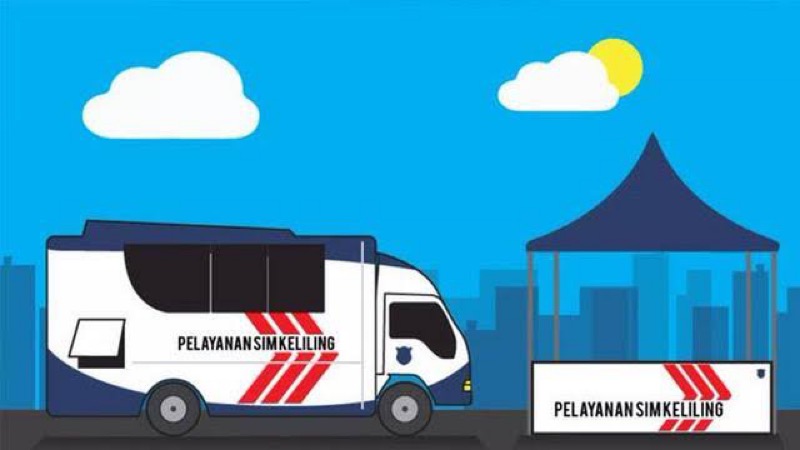 Ilustrasi mobil pelayanan SIM keliling. Foto: istimewa.