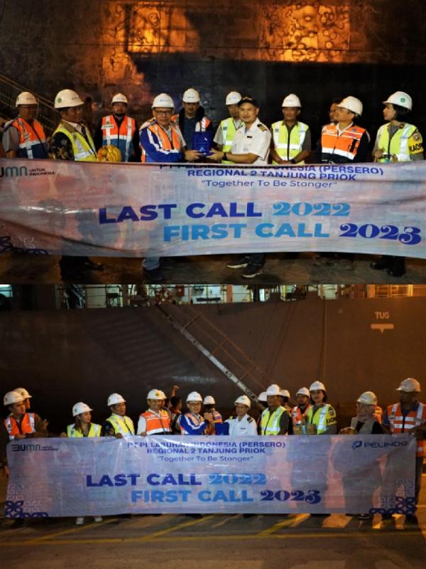 Last call dan first call ship di Pelabuhan Tanjung Priok/Foto:istimewa/Pelindo Regional 2 Tanjung Priok