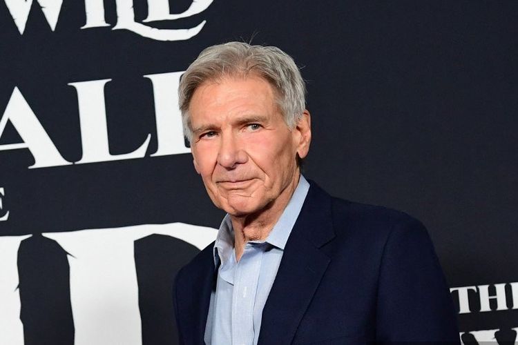 Aktor Harrison Ford menghadiri premiere film The Call of the Wild di El Capitan Theatre, Hollywood, California pada 13 Februari 2020. (AFP/FREDERIC J. BROWN)