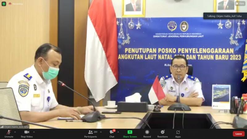 Penutupan Posko Angkutan Laut Nataru