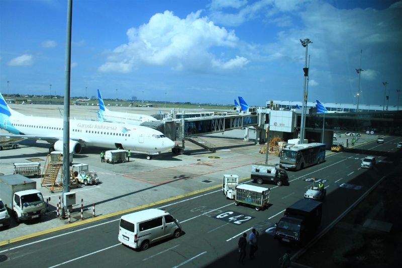 Penerbangan Garuda Indonesia di Bandara Soekarno-Hatta