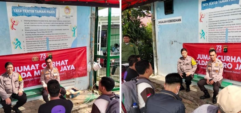 Program Jumat Curhat Polda Metro Jaya masih berjalan di semua jajaran Polres hingga Polsek. Kegiatan itu dalam rangka Mendengar, Mencatat dan Mencarikan Solusi atas berbagai permasalahan di tengah masyarakat atau saran dan kritik bagi Polri. Foto: istimewa.