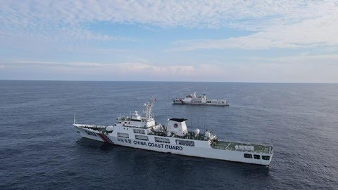 Kapal penjaga pantai China, CCG 5901 dilaporkan wara-wiri di Laut Natuna Utara sejak 30 Desember lalu. (Arsip Bakamla)