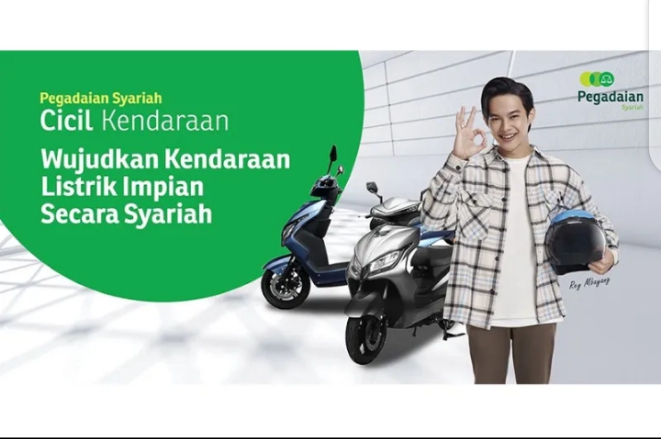 PT Pegadaian (Persero) melalui Pegadaian Syariah menghadirkan fitur pembiayaan kendaraan bermotor listrik untuk membantu dan memudahkan masyarakat dalam memiliki kendaraan listrik. ANTARA/HO - Pegadaian