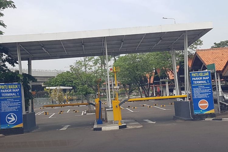Lokasi pintu masuk dan keluar area parkir inap di Terminal 1 Bandara Soekarno-Hatta. Cek tarif parkir Bandara Soekarno-Hatta 2023.(DOK. ANGKASA PURA II)