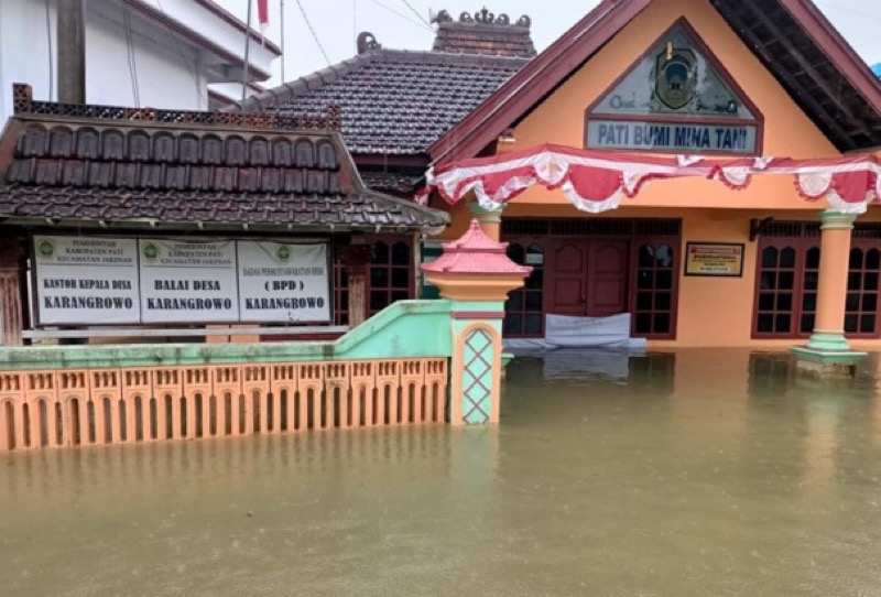 Banjir yang terjadi di Kabupaten Pati, Jawa Tengah pada akhir tahun 2022 lalu. Foto: BPBD Kabupaten Pati.