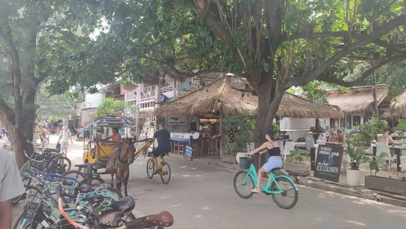 Gili Trawangan di Lombok Utara menjadi tujuan wisatawan asing yang berangkat dari Bali. (Istimewa)