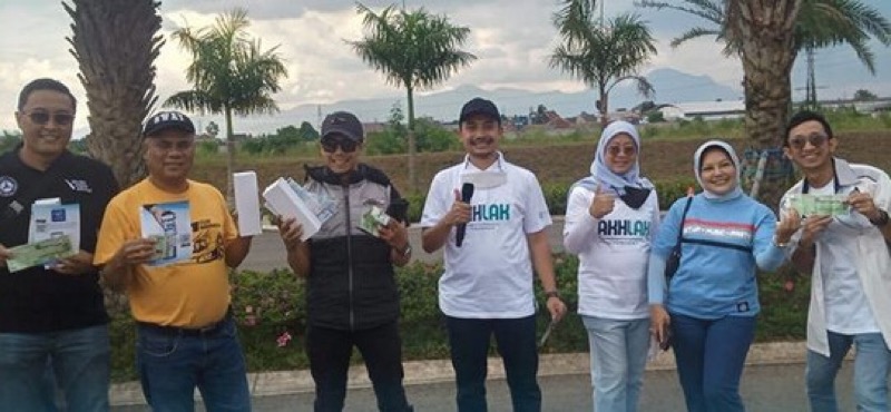 Jasa Raharja Perwakilan Bandung hadir di acara Beat Benz Bersama Mitra Samsat dari P3D Wilayah Bandung III Soekarno Hatta, Selasa (24/1/2023). Foto: istimewa.