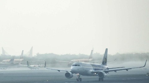 Ilustrasi. Pesawat Scoot asal Singapura sempat berputar-putar di udara karena tidak dapat mendarat di Bandara Internasional Sam Ratulangi, Manado. (Foto:Mushaful Imam)