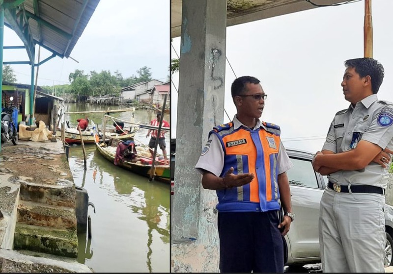 Kunjungan silaturahmi sekaligus koordinasi Kepala PT Jasa Raharja Perwakilan Bekasi, Priatmojo ke Lalu Lintas Angkutan Sungai Danau dan Penyeberangan (LLASDP) Muaragembong Kabupaten Bekasi.