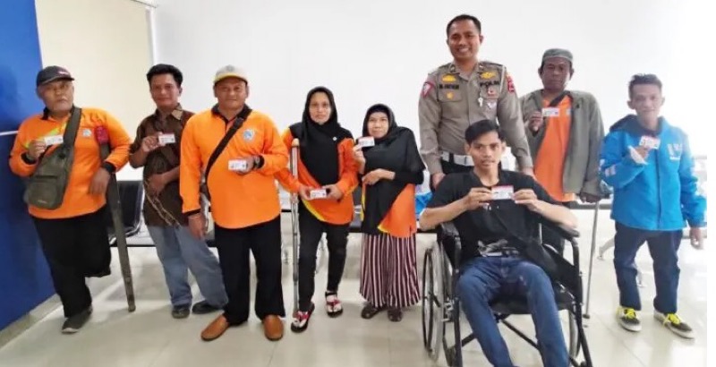 Satuan Lalu Lintas Polresta Banjarmasin memprioritaskan para pemohon Surat Izin Mengemudi (SIM) D untuk penyandang disabilitas. Foto: istimewa.