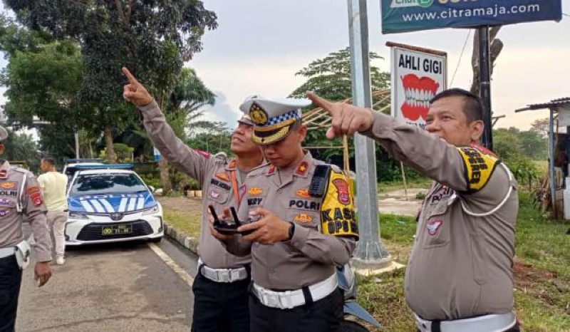 Satuan Lalu Lintas (Satlantas) Polresta Tangerang akan menerapkan tilang berbasis elektronik atau Elektronic Traffic Law Enforcement (ETLE) yang menggunakan drone. Foto: istimewa.