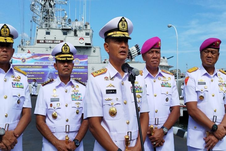 Pangkoarmada l Laksda TNI Erwin S Aldedharma meminta keamanan dan kedaulatan Laut Natuna Utara dijaga.