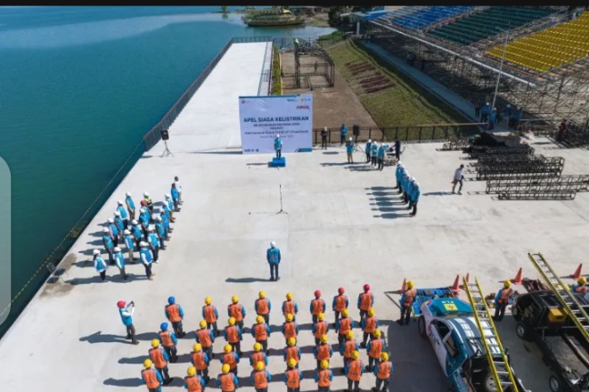 Infrastruktur kelistrikan PLN telah rampung, siap dukung gelaran F1 Powerboat di Danau Toba pada 23-26 februari 2023. ANTARA/HO-PLN.