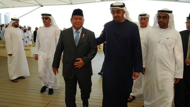 Menhan RI Prabowo dan Presiden UEA MBZ. 