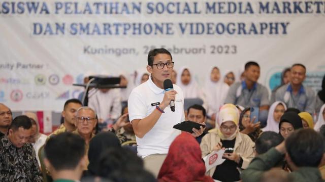 Menteri Pariwisata dan Ekonomi Kreatif (Menparekraf) Sandiaga Uno.