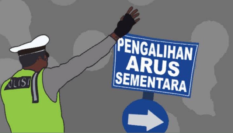 Ilustrasi pengalihan arus lalu lintas. Foto: istimewa.