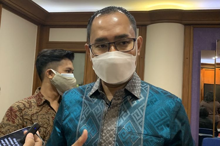 Direktur Perlindungan WNI Kemenlu Judha Nugraha di kantor Kemenlu, Jakarta.
