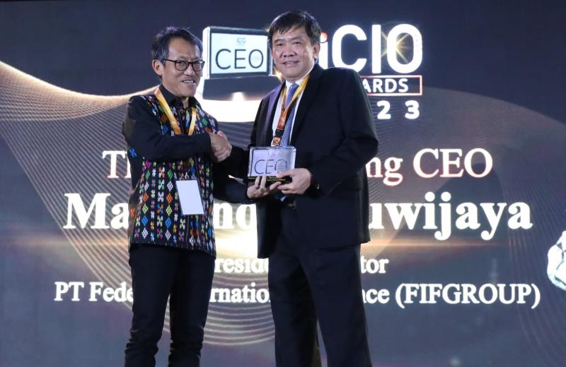 Presiden Direktur PT Federal International Finance atau Chief Executive Officer (CEO) FIFGROUP, Margono Tanuwijaya, didapuk sebagai The Most Inspiring CEO pada ajang iCIO Award 2023/Foto:istimewa/FIF Group