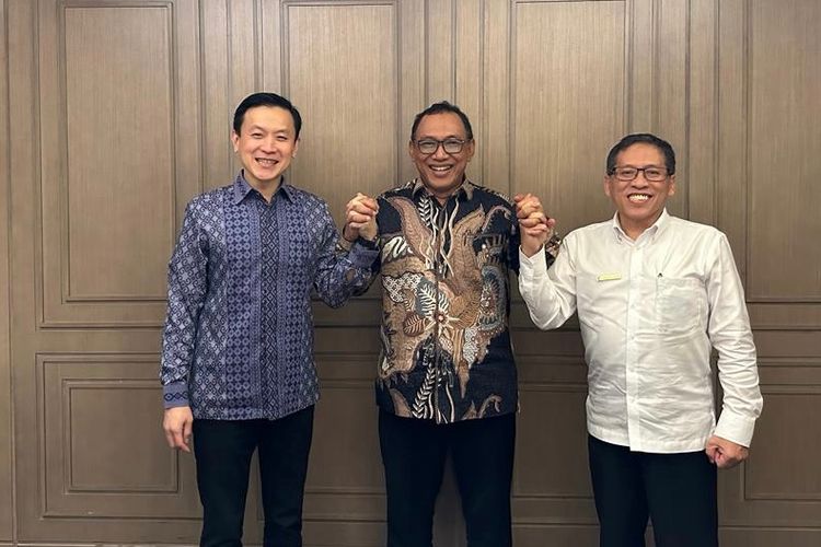 Pertemuan antara PT Krakatau Steel Tbk (KRAS), PT Chandra Asri Petrochemical Tbk dan Pemerintah Kota Cilegon membahas pembangunan pelabuhan di Kota Cilegon, Rabu (8/3/2023)(Doc. PT Krakatau Steel Tbk)