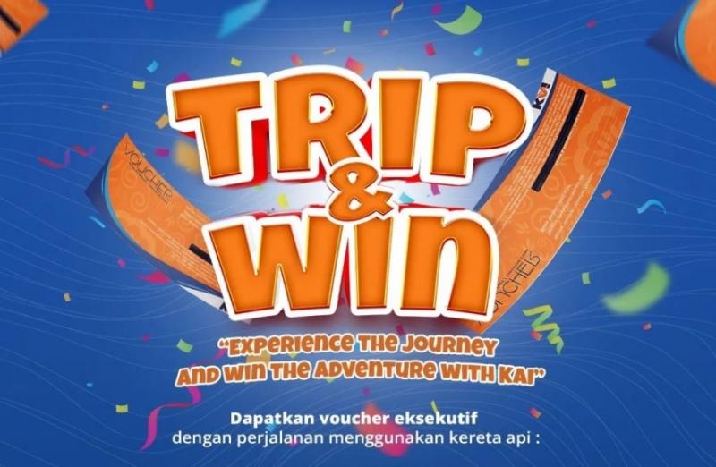 Program undian Trip and Win dari KAI menawarkan tiket gratis naik kereta api. (Ist)