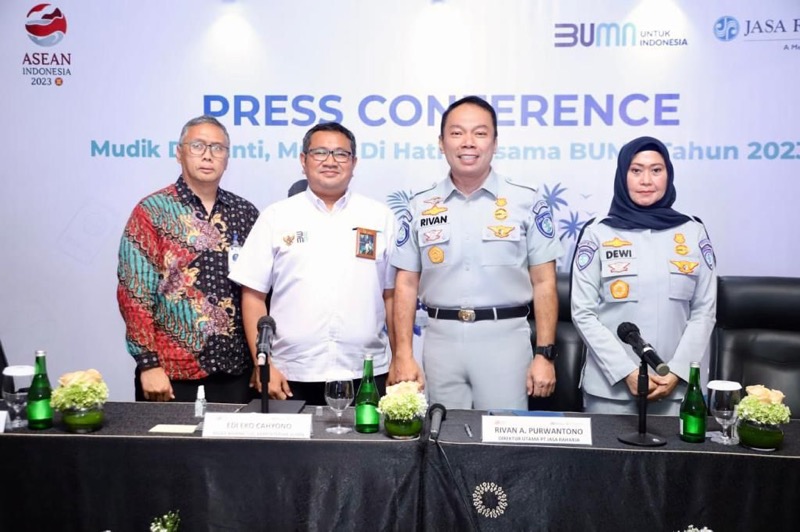 Direktur Utama Jasa Raharja, Rivan A. Purwantono, program mudik bersama dilakukan sebagai langkah strategis Jasa Raharja dan Kementerian BUMN untuk memitigasi risiko kecelakaan lalu lintas. Foto: istimewa.