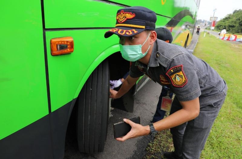 Kegiatan Ramp Check yang dilakukan untuk angkutan lebaran yang berkeselamatan.(Ist)