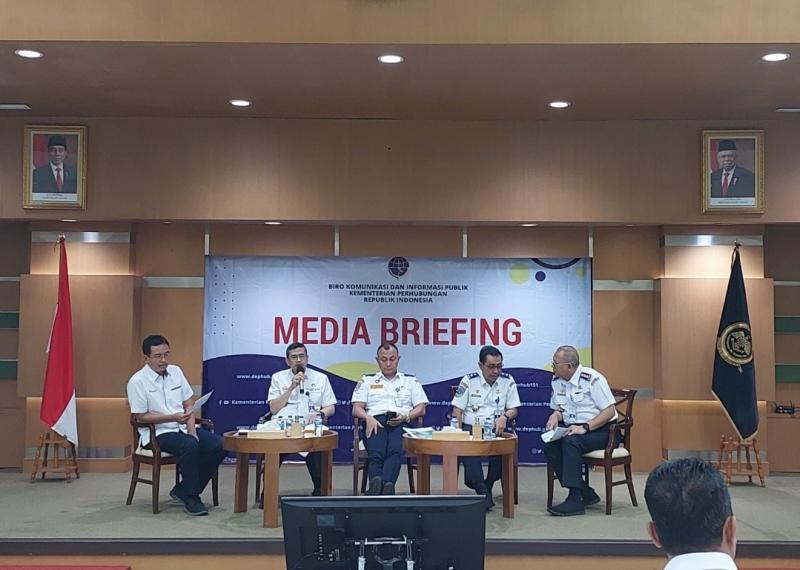 Media briefing di Kemenhub pada Kamis (16/3/2023).