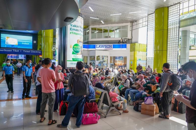 Suasana di Stasiun Gambir. (Dok.KAI)